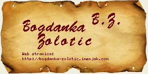 Bogdanka Zolotić vizit kartica